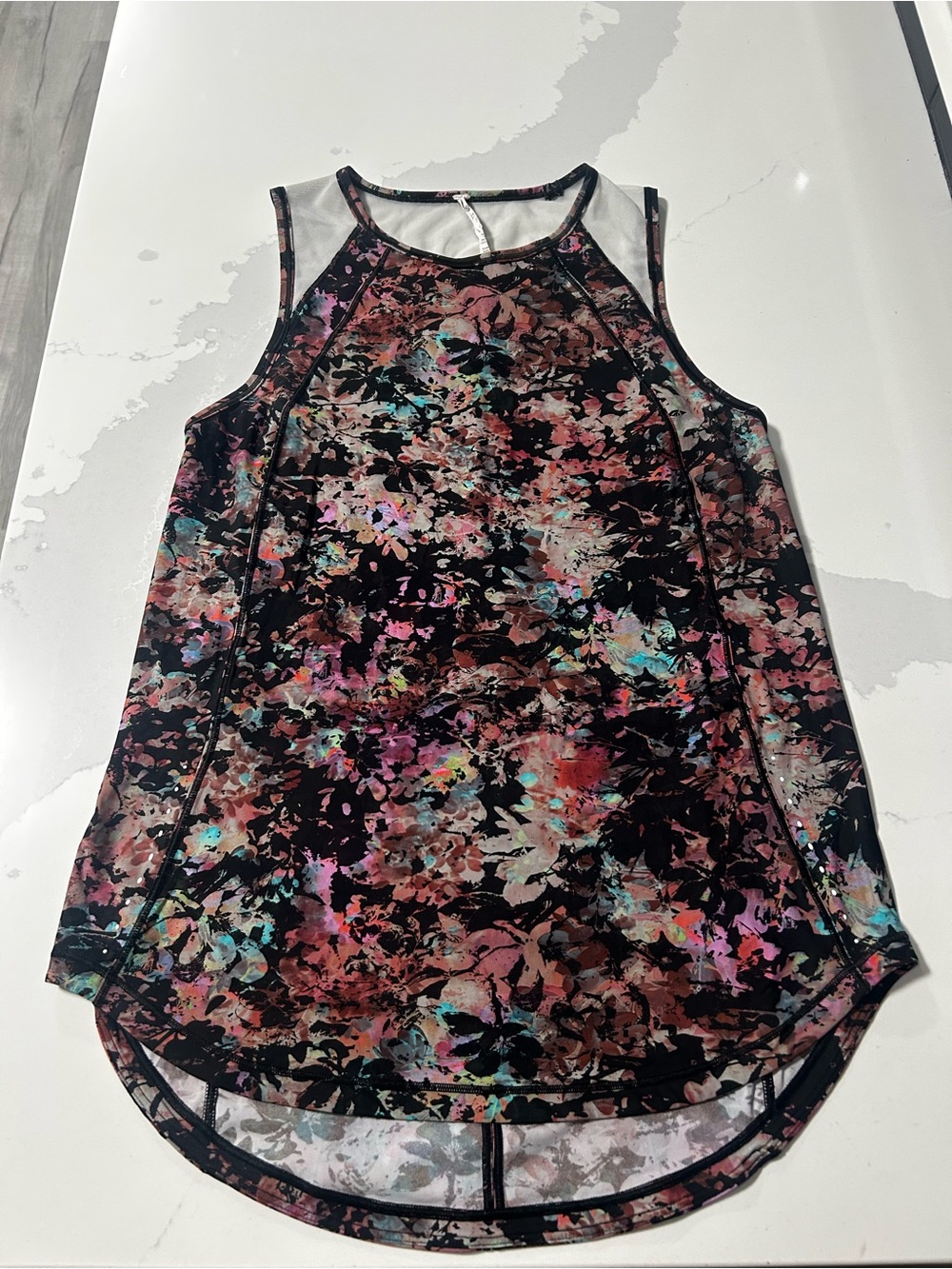 lululemon athletica Black Floral-Print Sleeveless Tank